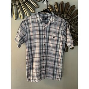 Patagonia Mens Organic Cotton Plaid Short Sleeve Button Up Shirt Size M